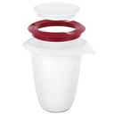 Quirltopf mit zweigeteiltem Deckel, 1 l Weiß