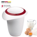 Quirltopf mit zweigeteiltem Deckel, 1 l Weiß