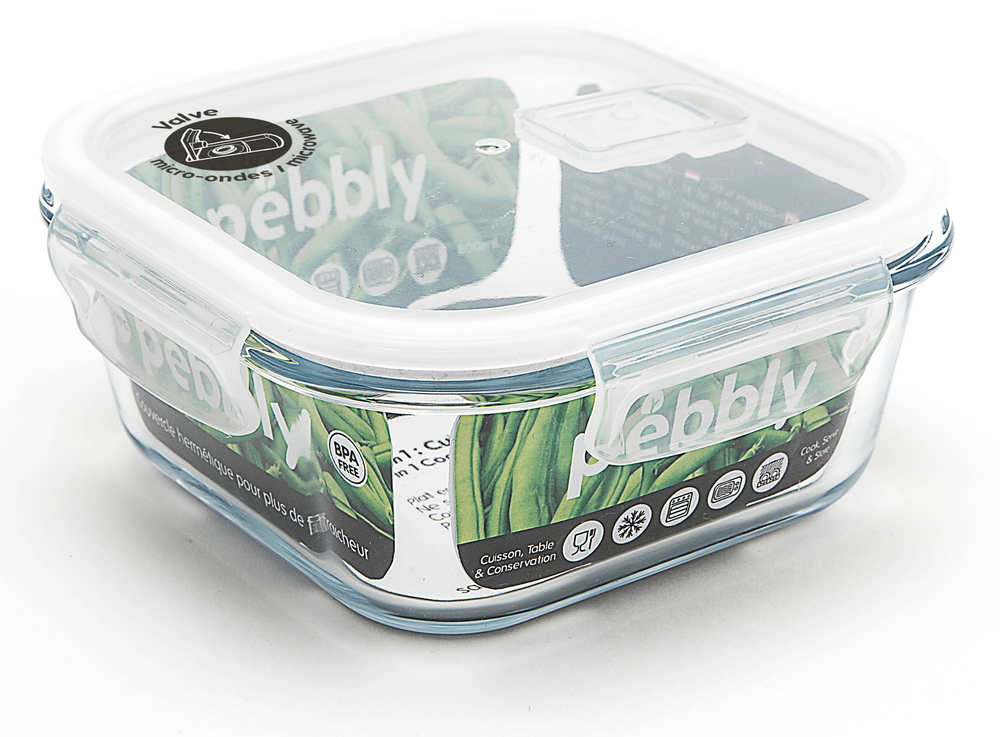 Frischhaltedose quadratisch Glas/PP 800ml