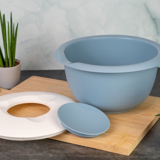 Rührschüssel mit zweigeteiltem Deckel Blau