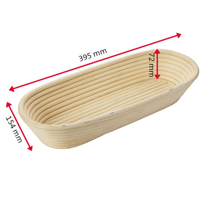 Gärkörbchen oval, ca. 39,5 x 15,4 x 7,2 cm