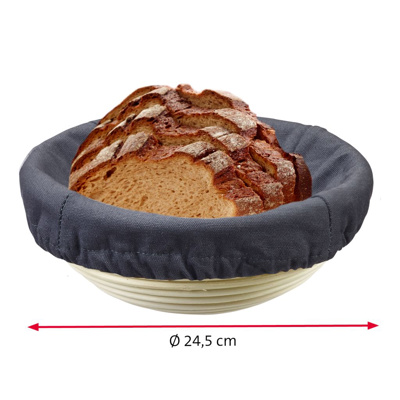 Bezug für Körbchen, rund Anthrazit