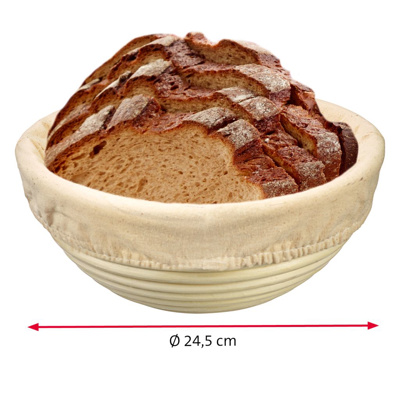 Bezug für Körbchen, rund Beige