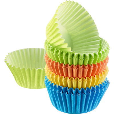 80 Pralinenförmchen aus Papier, farbig