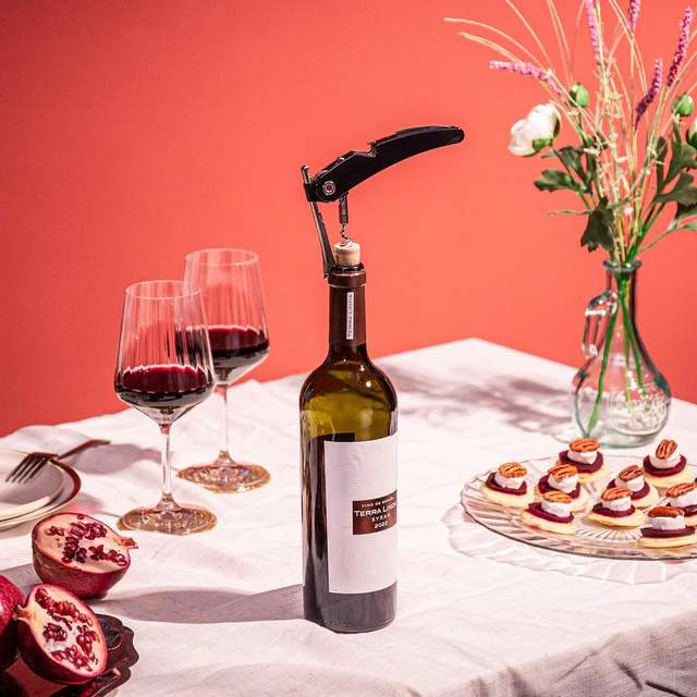 Einzelzug Korkenzieher schwarz