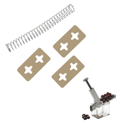 3 Abstreifplättchen + 1 Feder für Kirschentkerner W-4070