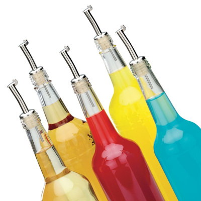 2 Ausgießer »Inox Standard«, Naturkork, Metallkläppchen