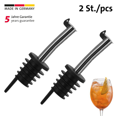 2 Ausgießer »Inox Eco-Pour«, PE-Kork, Metallkläppchen