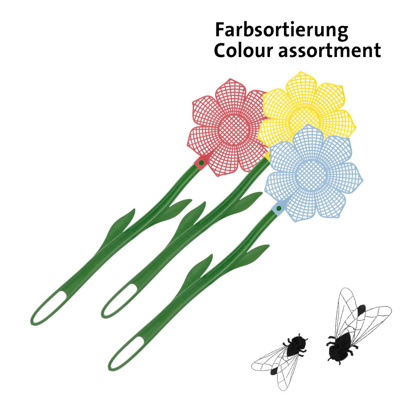Display Fliegenklatsche  Blume 100 Stück