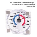 Fensterthermometer rund weiß