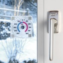 Fensterthermometer rund weiß