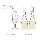 Champagnerverschluss und -ausgießer, schwarz