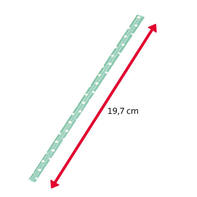 50 Papier-Trinkhalme 19,cm grün/weiß