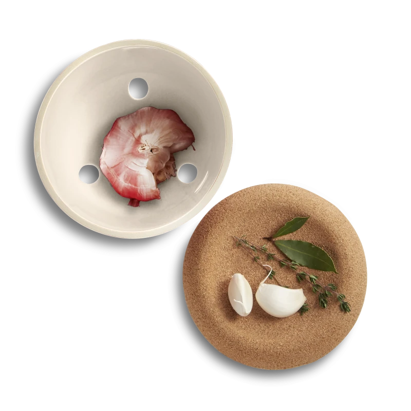 Knoblauchtopf Kork Ø 14,6cm Lehm