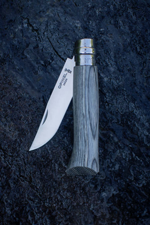 Klappmesser Luxus N°08 Laminierte Birke Grau