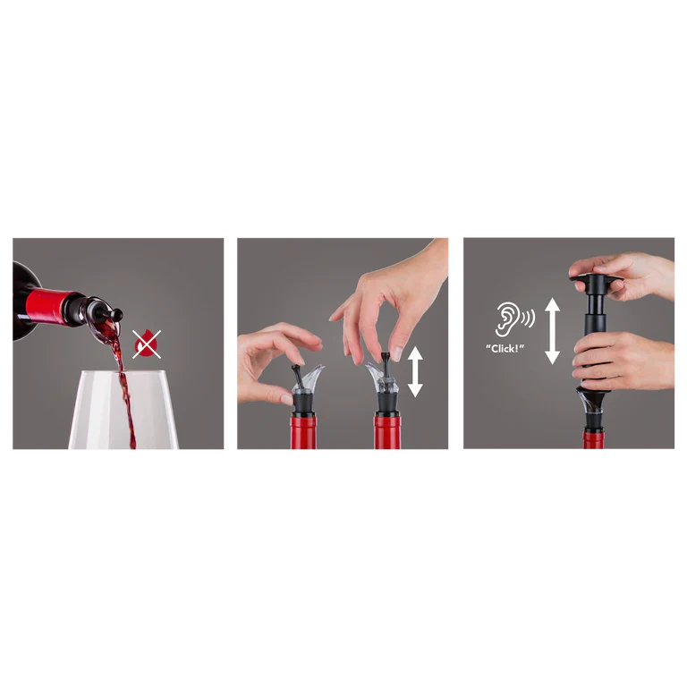 Weinausgießer mit eigenem Verschluss (2pcs), Faltschachtel