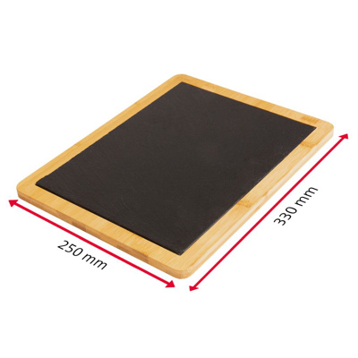 Servierplatte »Tapas + Friends«, Schiefer in Bambus, 32 x 25