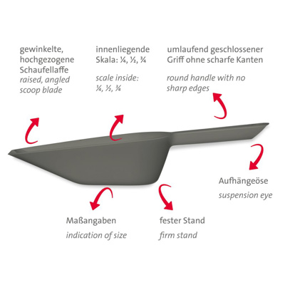 2 Kunststoffschaufeln »Halvar«, 450 ml