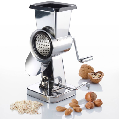 Mandelmühle »Exklusiv«, Edelstahl, 2 Trommeln