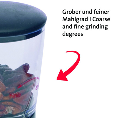 Nussmühle schwarz/transparent