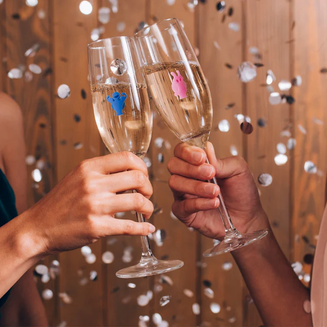 Glasmarkierer Party People 12 Stück, Faltschachtel