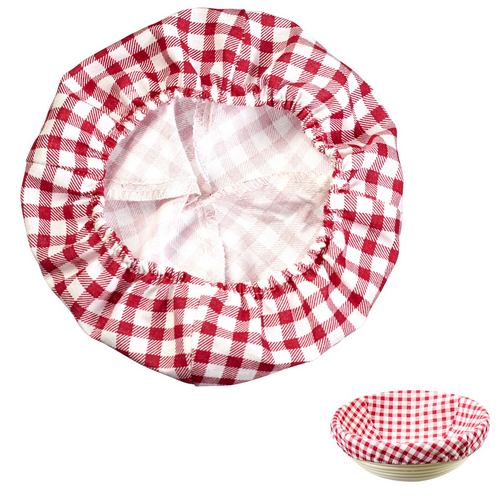 Bezug für Körbchen, rund kariert