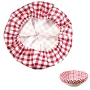 Bezug für Körbchen, rund kariert