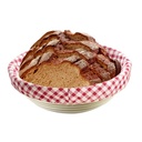 Bezug für Körbchen, rund kariert