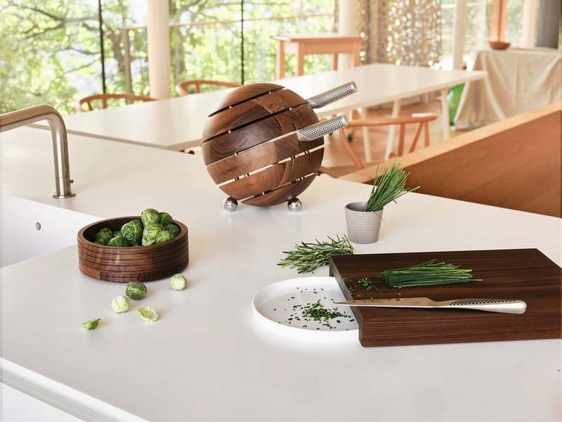 Messerblock Edelstahlfuß