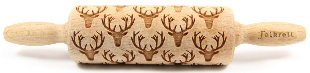 Nudelholz Hirschkopf Junior 23cm