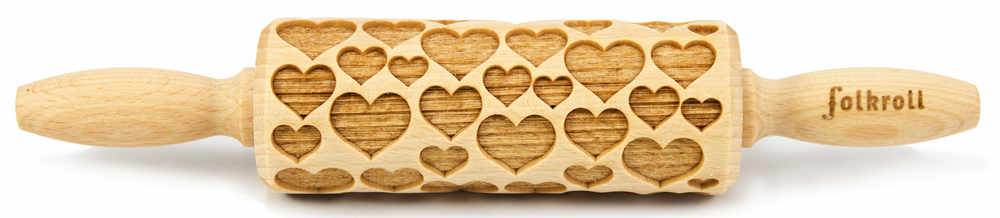 Nudelholz Herzen Junior 23cm