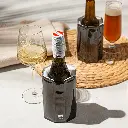 Aktiv Weinkühler für Bierflaschen oder kleine Weinflaschen, schwarz, Klappverpackung