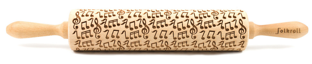 Nudelholz Noten Groß 43cm