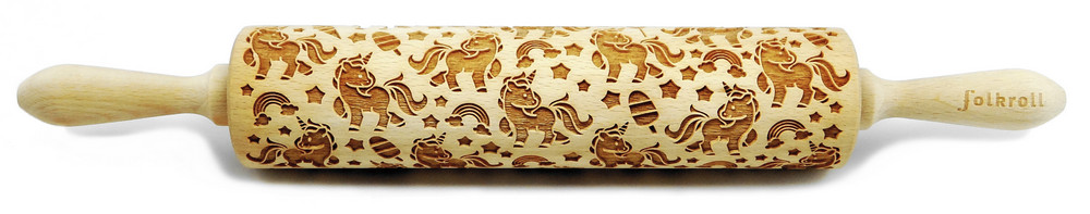 Nudelholz Einhorn Groß 43cm