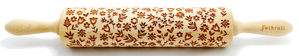 Nudelholz Flower Power Groß 43cm