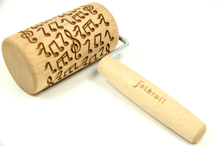 Nudelholz Noten Mini 9,5cm