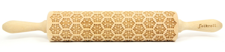 Nudelholz Schneeflocke Groß 43cm