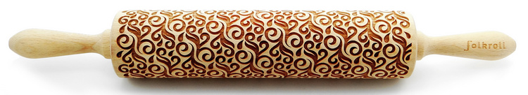 Nudelholz Dekor Groß 43cm