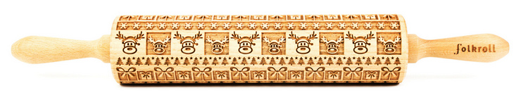 Nudelholz Weihnachtsfreude Groß 43cm