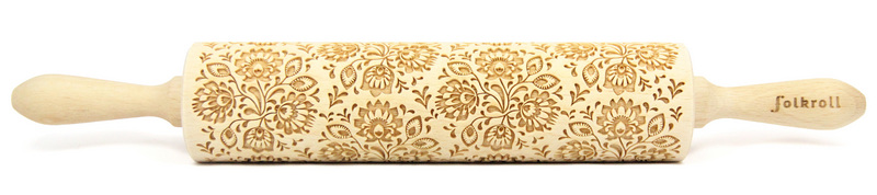 Nudelholz Blumen Groß 43cm