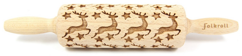 Nudelholz Rentier & Sterne Junior 23cm