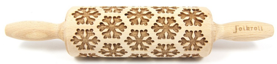 Nudelholz Schneeflocke Junior 23cm