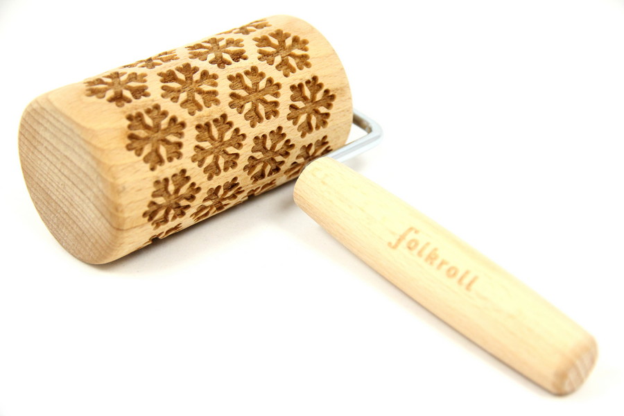 Nudelholz Schneeflocke Mini 9,5cm