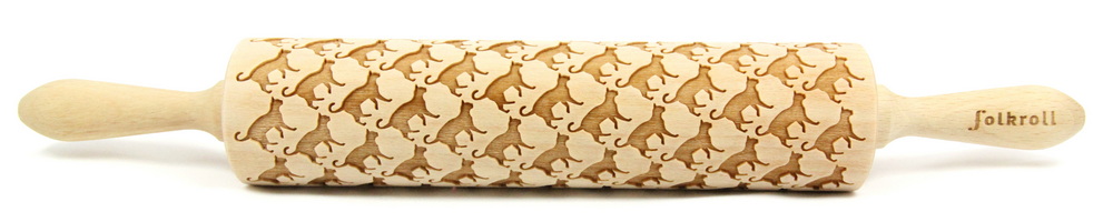 Nudelholz Katze Groß 43cm