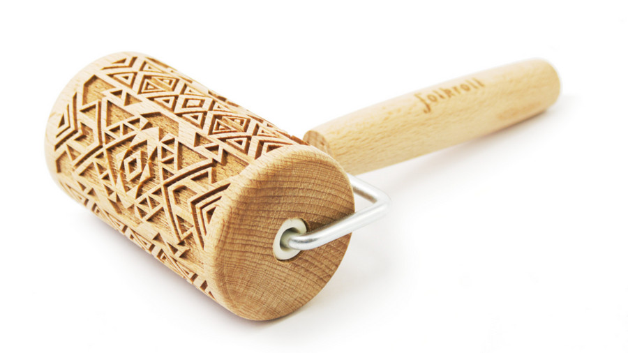 Nudelholz Aztek Muster Mini 9,5cm