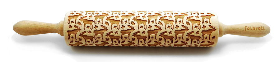 Nudelholz Elch Groß 43cm