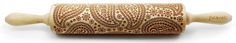 Nudelholz Paisley Groß 43cm