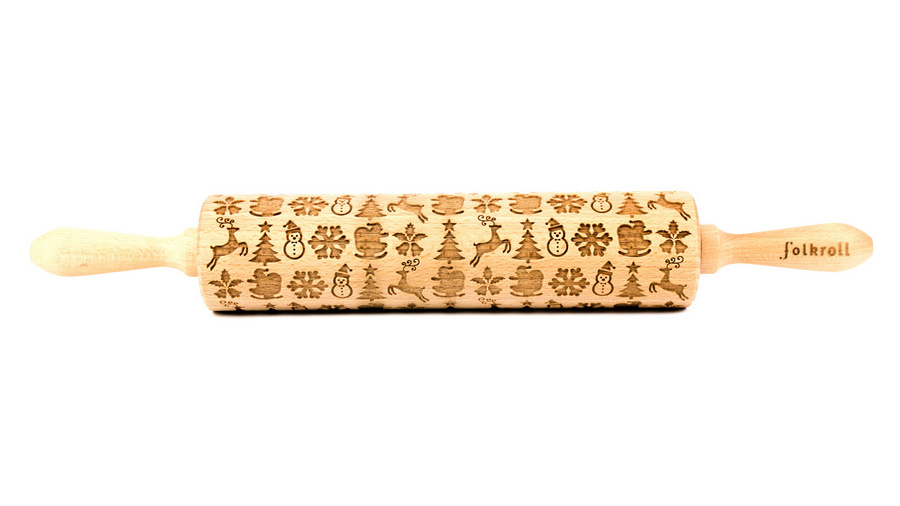 Nudelholz Winter Mix Groß 43cm