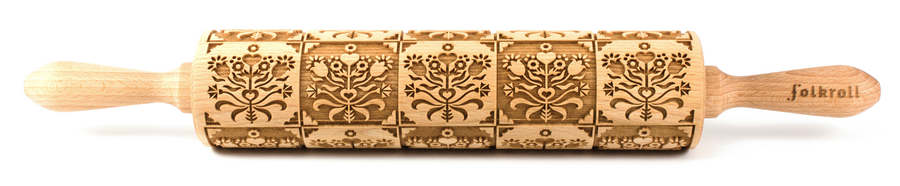 Nudelholz Blumenstempel Groß 43cm