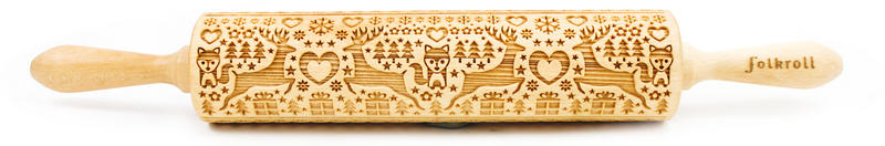 Nudelholz Magische Weihnachten Groß 43cm